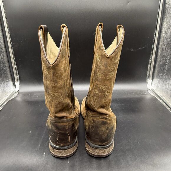 Cody James BBSC1904 Brown Leather Square Toe Cowboy Western Boots Youth Size 5D - Picture 5 of 7